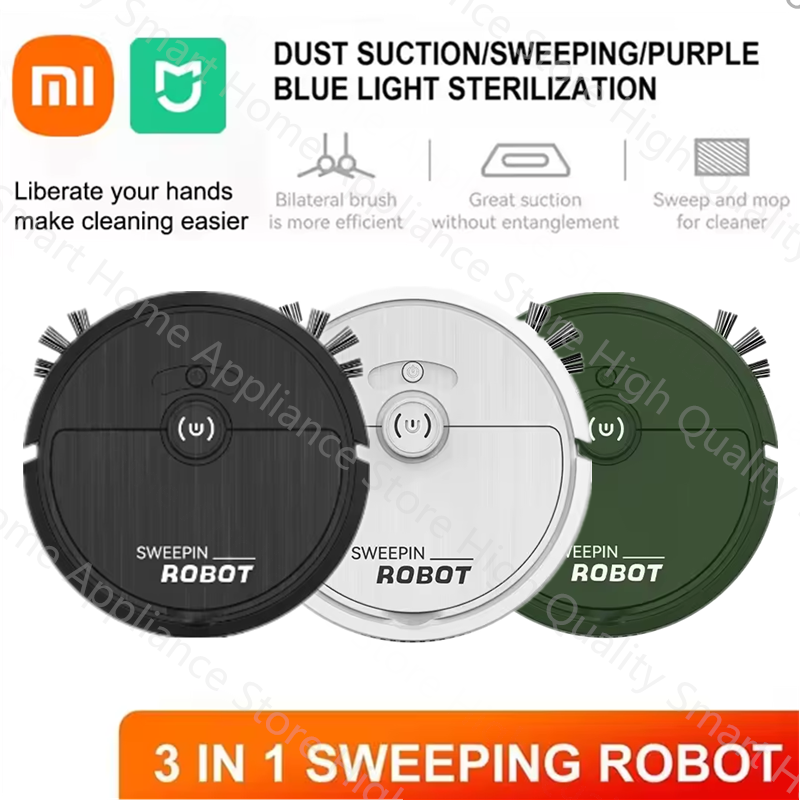 Barredora eléctrica Xiaomi, Robot de barrido inteligente para el hogar, barredora con Control remoto de doble uso en seco y húmedo, adecuada para dormitorios y cocina con alfombras