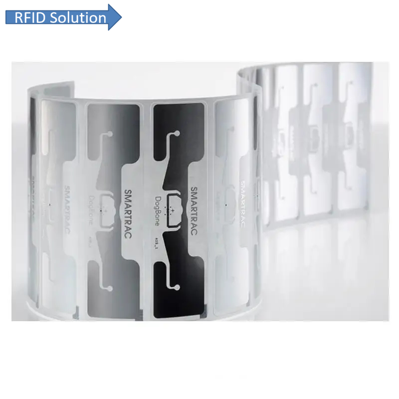 50 pcs/5 pcs ที่ยอดเยี่ยม smartrac dogbone uhf แท็ก passive ยาว rfid แท็ก impinj r6 monza 4D epc uhf rfid แท็กสติกเกอร์ 860-960 MHZ