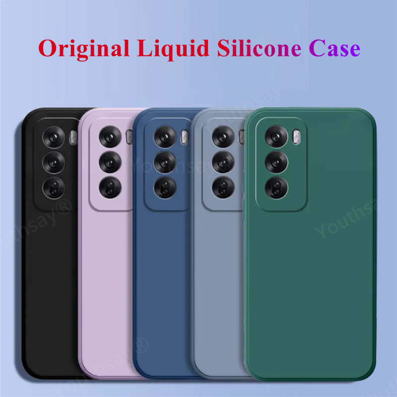 Voor OPPO Reno 12 Case Cover OPPO Reno 12 Pro Fundas Coque Originele Vloeibare Siliconen Zachte TPU Telefoon Bumper Voor OPPO Reno 12 5G
