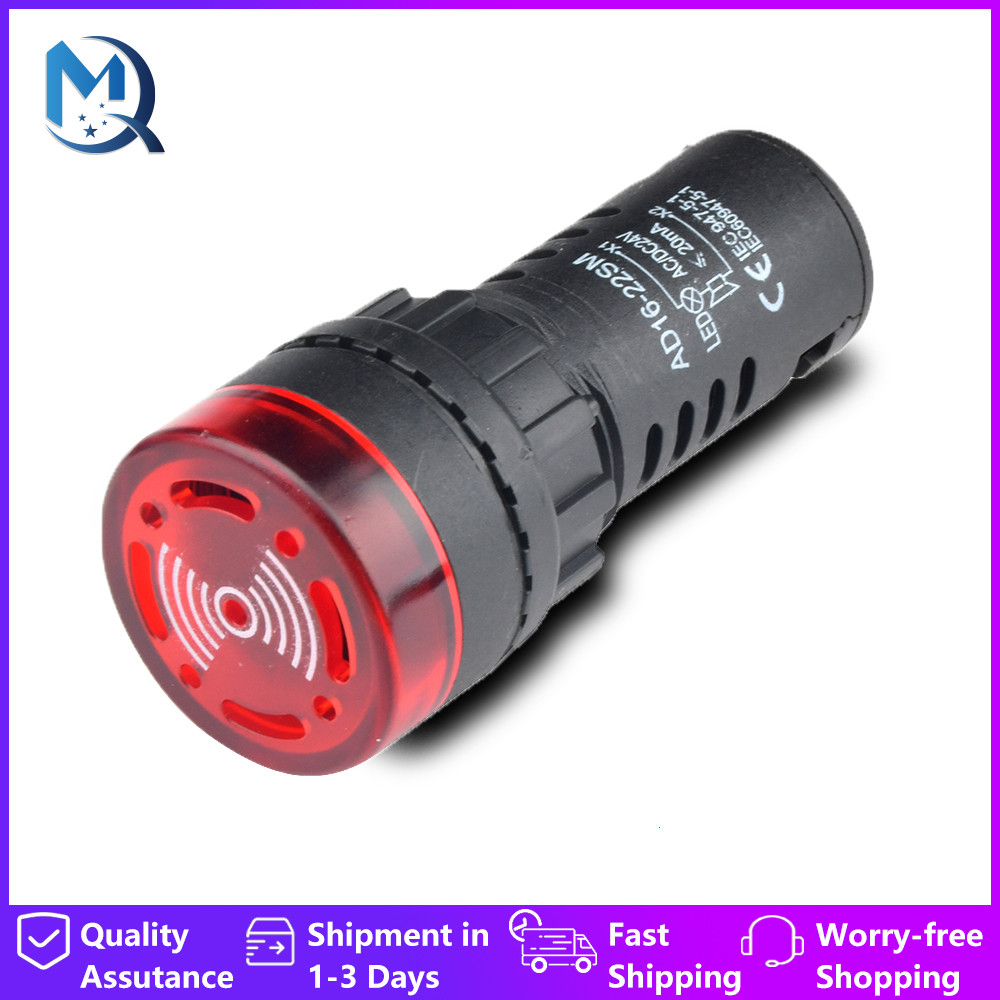 Brzęczyk dźwiękowy i błyskowy ED16-22SM Urządzenie alarmowe 22MM 12V 24V 220V