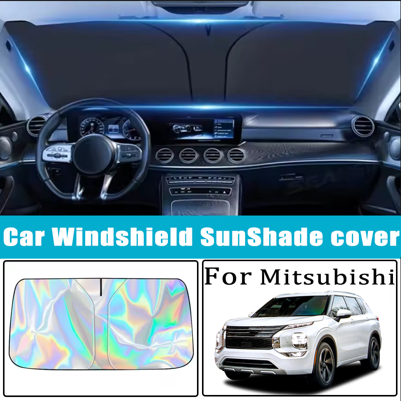 Penutup Kerai Kaca Depan Mobil untuk Mitsubishi Lancer EX Outlander ASX Pajero Eclipse Cross Triton Perlindungan Matahari
