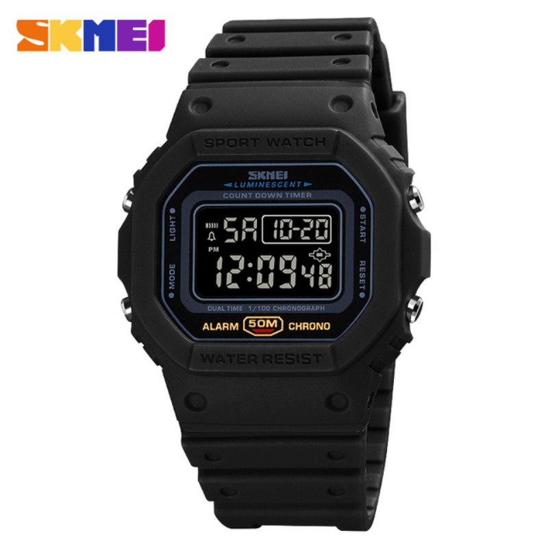 SKMEI 1628 relojes digitales militares para exteriores para hombre, relojes de pulsera electrónicos Retro deportivos impermeables para hombre, reloj 1988 para hombre