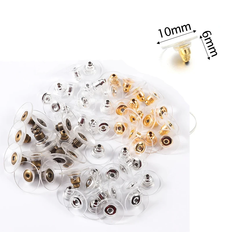 100 teile/los Gummi Ohr Stopper Earnuts Stud Ohrring Zurück Liefert Für DIY Schmuck Machen Zubehör Großhandel