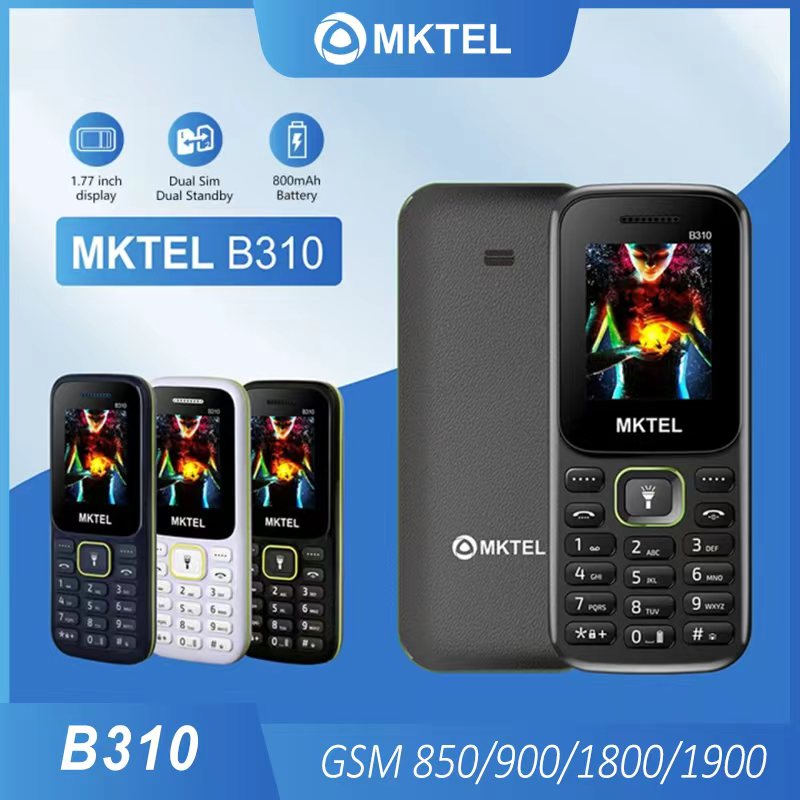 Teléfono Móvil Básico B310 de 1.77 Pulgadas con Doble SIM, SC6531E, Bluetooth, Radio FM, MP3, Linterna, Batería de 800 mAh, Desbloqueado