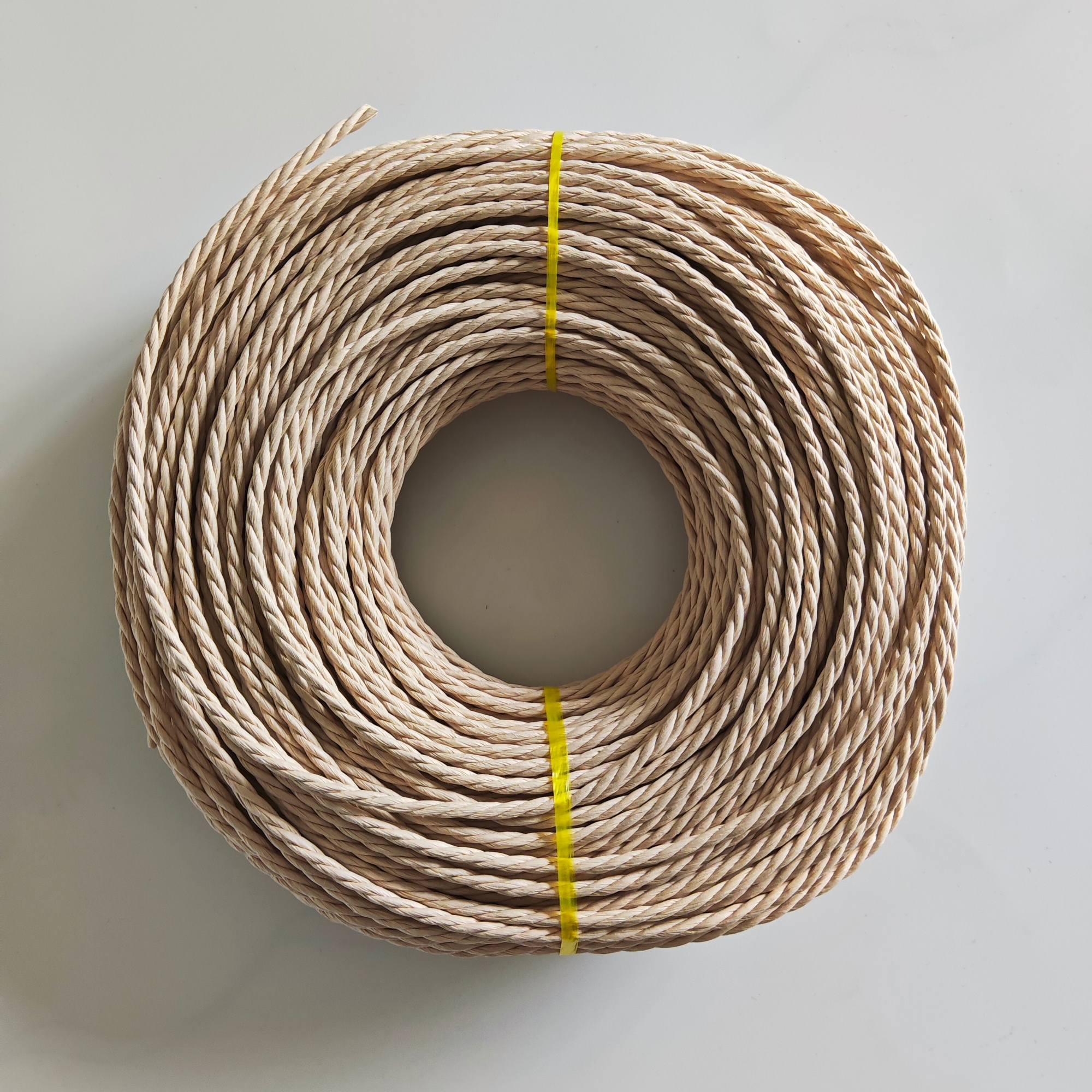 4mm Dänische Papierschnur, Natürliche 3-fädige Geölte Papierschnur 500g für Stuhlsitzweberei, DIY-Basteln, Gartenarbeit
