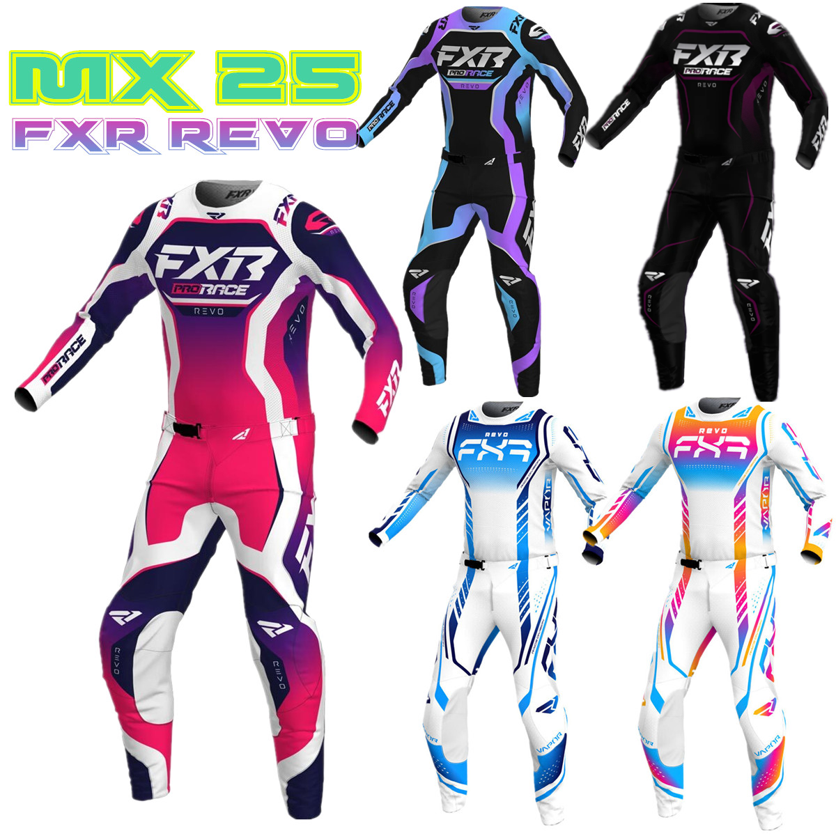 2024LE FXR REVO mx Gear Set Off Road Motocross Jersey Set Motorrad Kleidung Atmungsaktive ATV Dirt Bike Combo