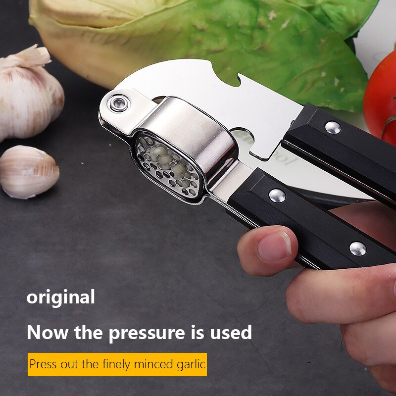 1pc schwarze Edelstahl Knoblauch presse Haushalts Knoblauch Knoblauch presse manuelle Knoblauch presse kreative Küchen werkzeuge