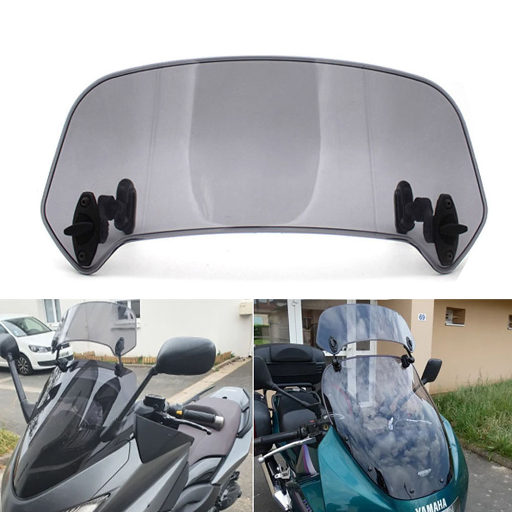 ユニバーサルモーターサイクルフロントガラスエクステンション,調整可能なスポイラー,フロントガラスデフレクター,BMW,カワサキ,ヤマハ,ホンダ,スズキ
