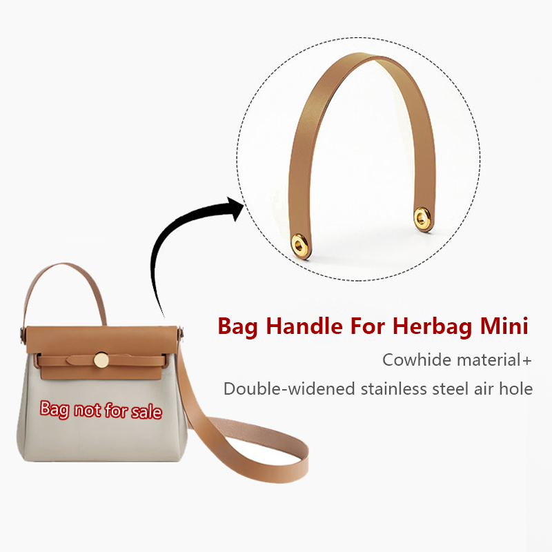 Maniglia per borsa in pelle di vacchetta per Herbag Mini tracolla per borsa in pelle Cintura per borsa corta Borsa a mano Accessori di ricambio per borsa durevoli