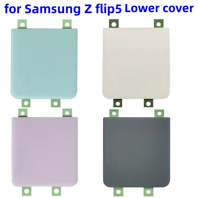 Reemplazo de la caja trasera de cristal de la cubierta trasera para Samsung Galaxy Z Flip5 SM-F7310 F731B F731U/N cubierta de la batería caja de la puerta trasera