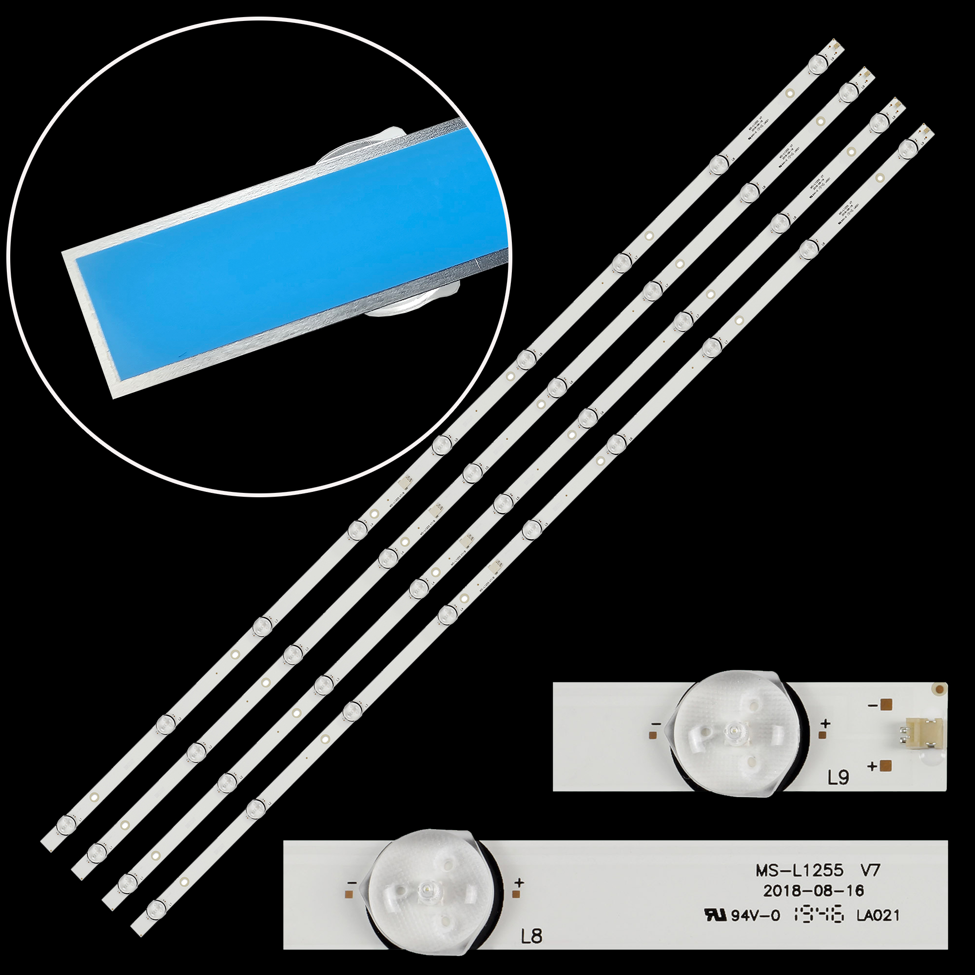 Faixa de luz de fundo LED para LE-5019NUDSA22 K50DLX9US MS-L1255 V7 50LEM-1027/FTS2C CX500DLEDEM HL-00500A30-0901S-04