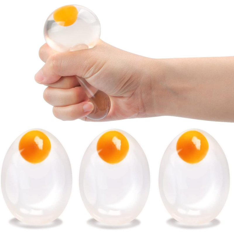 Funky Egg Squishy Ball – Jouet transparent anti-Stress pour enfants et adultes, réducteur d'anxiété, jouets sensoriels à presser