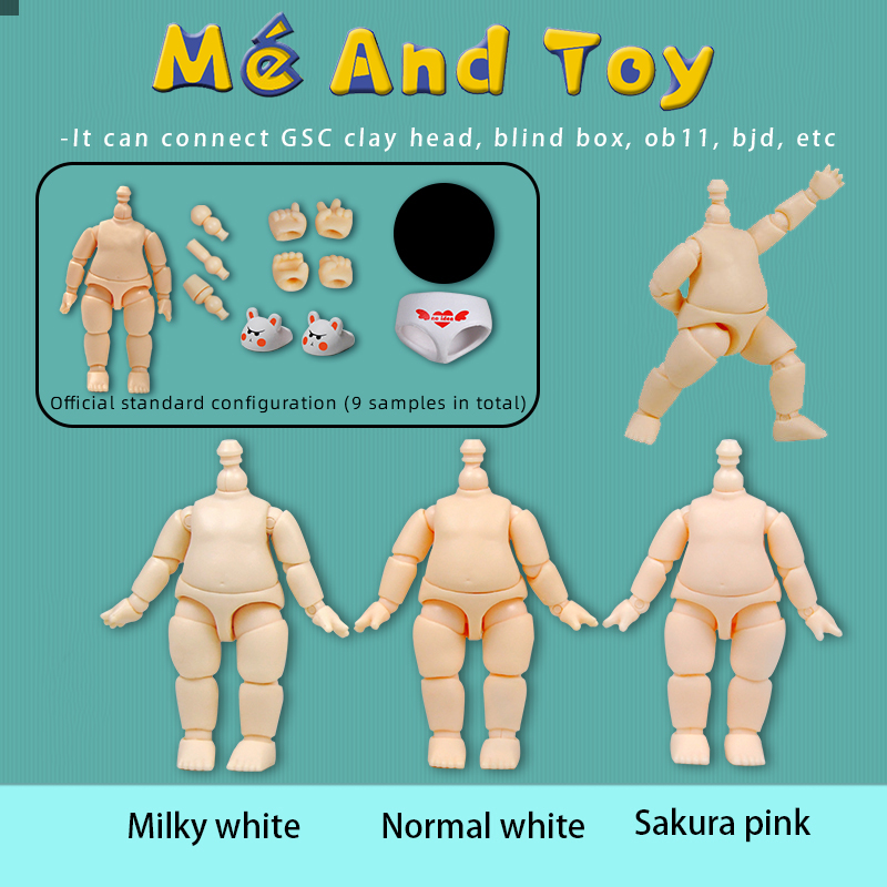 Nowy YMY 5.7CM Small Ob11 Body Bjd Doll Head Joint MINI Obitsu Body Movable Doll Akcesoria odpowiednie do głowy YMY GSC Clay Head