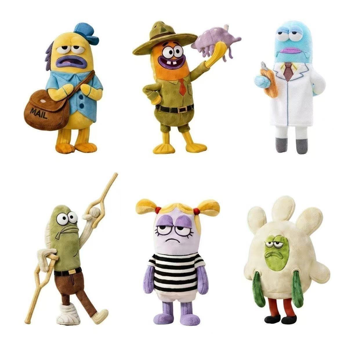 Oficjalne, autentyczne pluszowe zabawki SpongeBob Kanciastoporty, breloczki, zabawne pluszowe zawieszki do torebki, niespodzianki, prezenty z kreskówek.