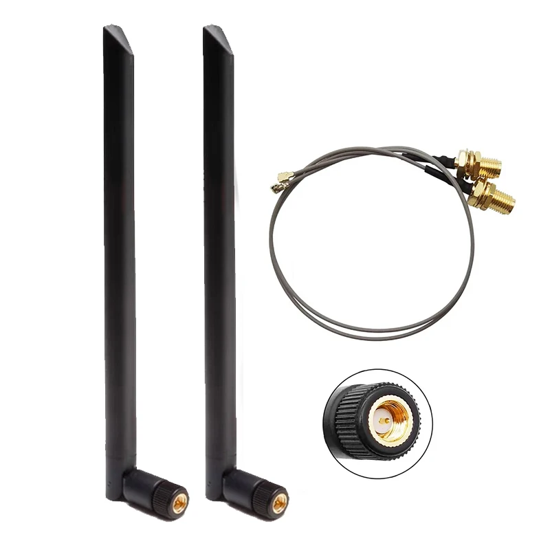 2 uds 10dbi 868MHz 915MHz antena LoRa conector macho SMA antena GSM IOT 15cm RP-SMA/u.FL Cable en espiral