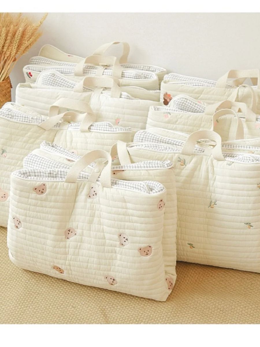 Bebê recém-nascido bordado algodão respirável almofada de cochilo dobrável colchão portátil