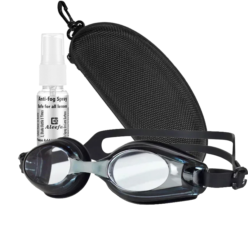 Kinder-Myopie-Schwimmbrille für Jungen und Mädchen im Alter von 4–14 Jahren (ca.) mit Antibeschlag-Spray-Schwimmbrille