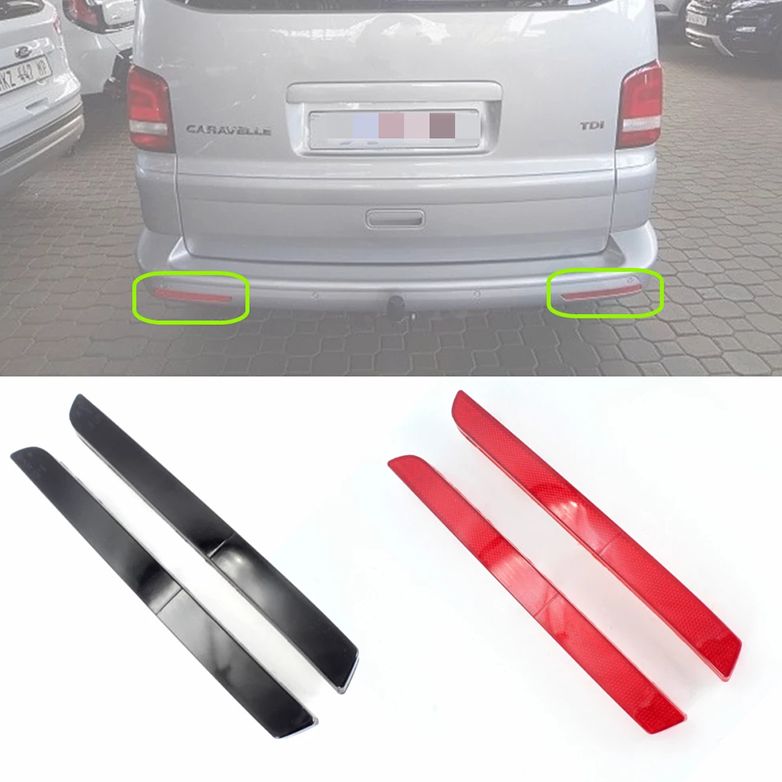 Réflecteur de pare-chocs arrière de style de voiture, VW T5, Transporter, Caravelle, Multivan 2012, 2013, 2014, 2015, 2016, 2017, 2018, 2019