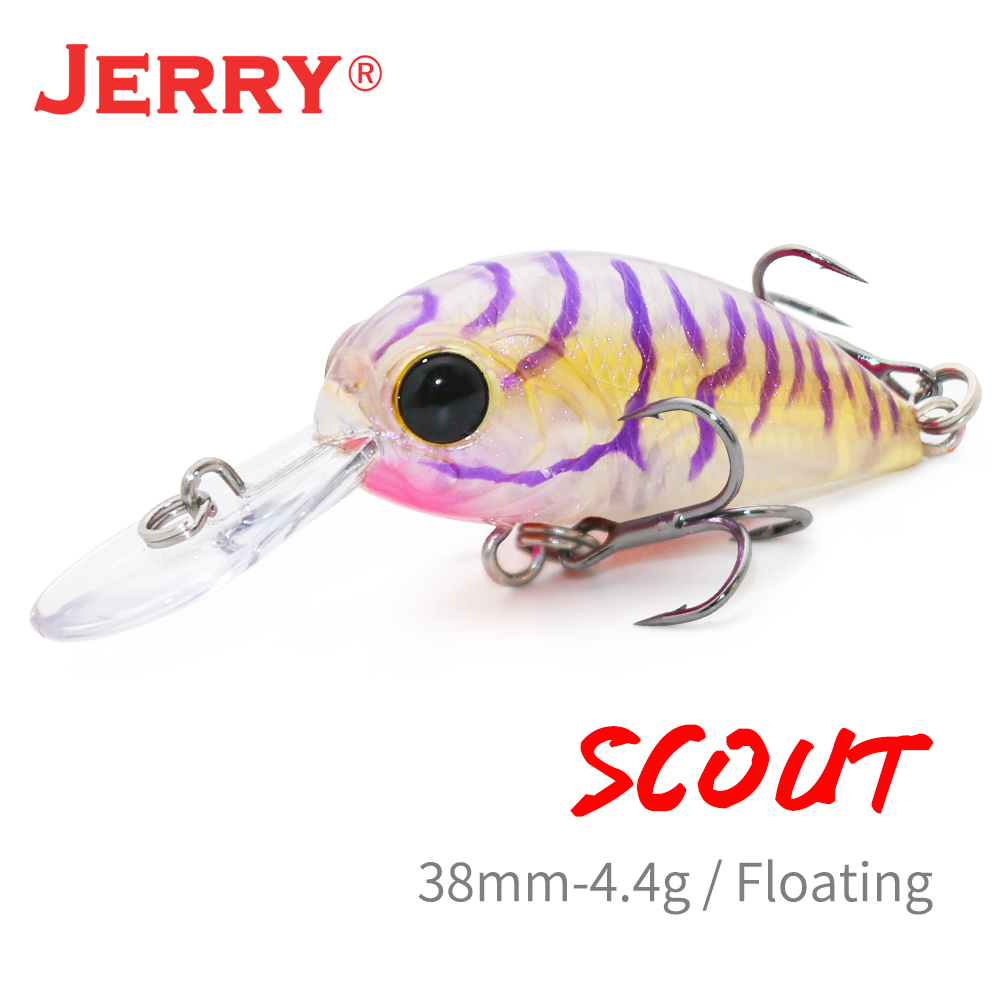 Jerry Scout Сверхлегкий плавающий воблер для глубокого погружения Искусственная приманка 38 мм Крэкбейт Бас Судак Рыбалка