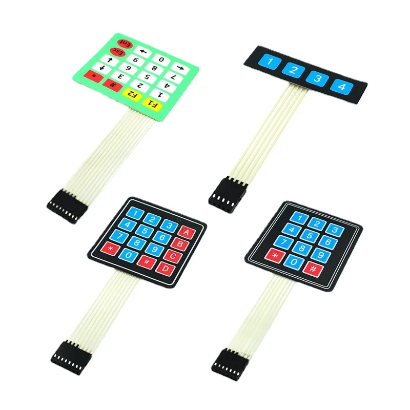 ใหม่4 12 16 20 KEY 4*4แป้นคีย์เมมเบรน1x4 3x4 4 4 4x4 4 4 4*5 Matrix array Matrix คีย์บอร์ดสำหรับ Arduino สมาร์ทคาร์