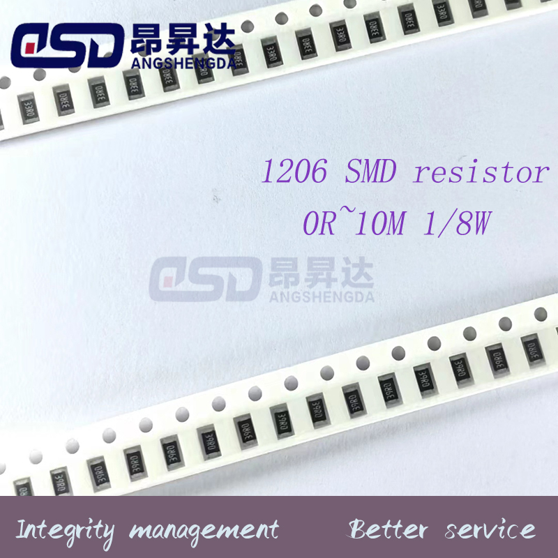 100 stks 1% 1206 SMD weerstand 0R ~ 10 M 1/4 W 0 0.1 1 10 100 150 220 330 ohm 1 K 2.2 K 4.7 K 10 K 100 K 1R 10R 100R 150R 220R 330R 1 M 10 M