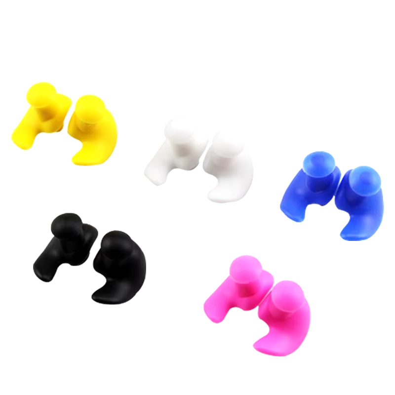 Tampões de ouvido duráveis, textura delicada clássica, 1 par, à prova d'água, macios, silicone, portátil, acessórios de natação