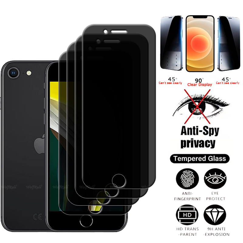 1-4 sztuki dla iPhone SE 2022 Szkło iPhone SE 2022 2020 7 8 Szkło hartowane 9H Prywatność Osłona przeciwszpiegowska Ekran iPhone SE 2022