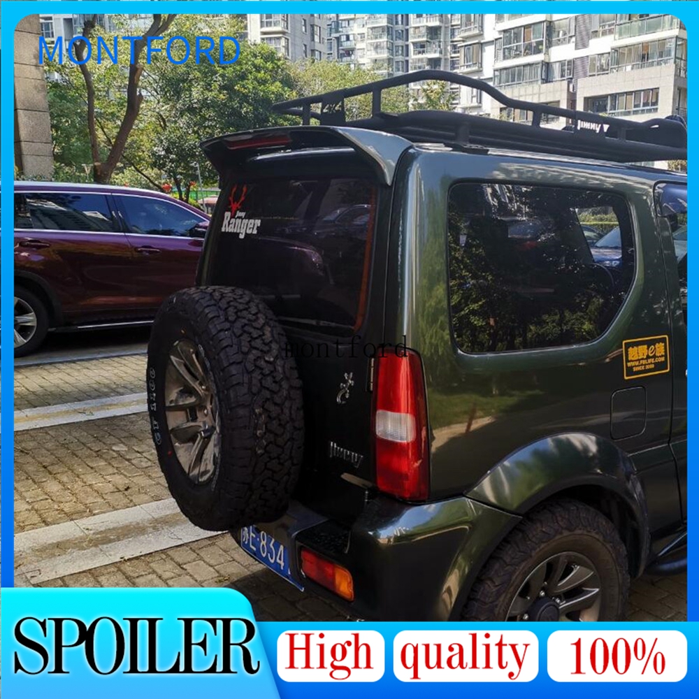 Para SUZUKI JIMNY Spoiler 2007-2017 SUZUKI JIMNY Material ABS de alta calidad alerón trasero de coche con imprimación de Color alerón trasero