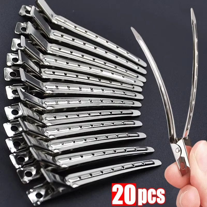 Haarclips voor vrouwen, van metaal/staal, voor het delen van het haar, klemmen voor kappers, voor het knippen van haar, stylingtools, haarwortelclips, pluizige haarspelden