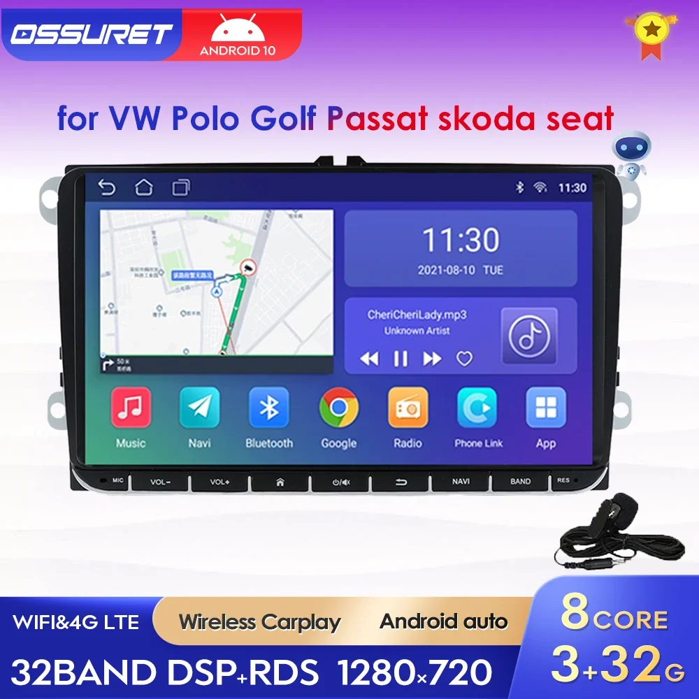 Radio samochodowe Android dla VW Volkswagen Golf 5 6 Polo Passat B6 CC GOLF Tiguan Amarok Scirocco Sharan Jetta Carplay odtwarzacz Audio GPS