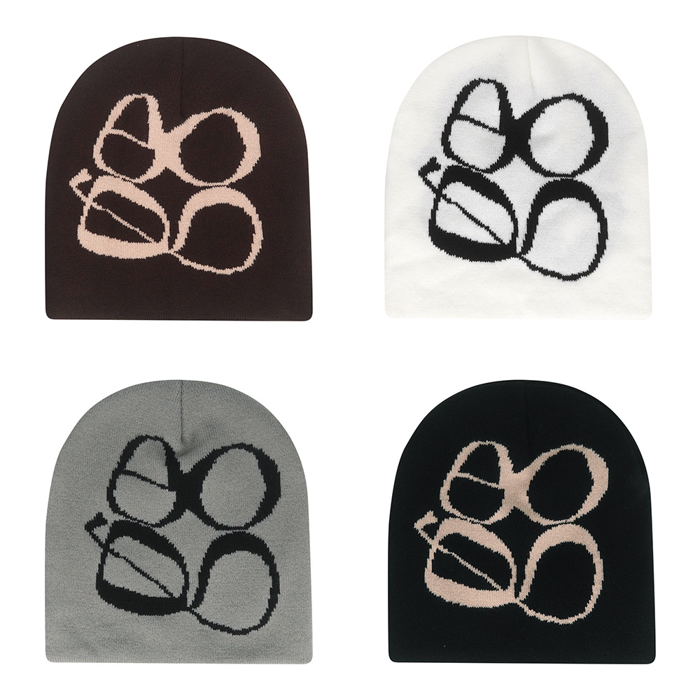 Fashion Print Y2K Knitted Hat Winter Warm Beanies Hats Skullies Beanie Cargo Cap Men Women Kanye Female Outdoor Gorras Hombre
