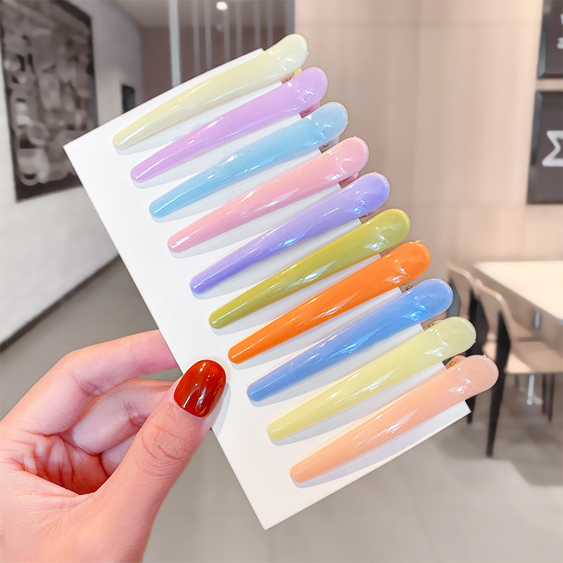 10 sztuk \ zestaw nowe cukierki kolor płaska spinka do włosów dla kobiet dziewczyny słodkie proste spinki do włosów Styling Tools barretteshehair Sccessories