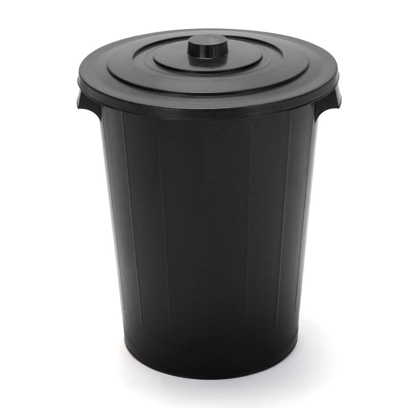 60 Lts Basket With Black Lid Black Injeplastec