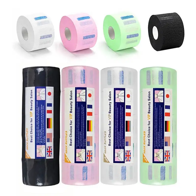Professional Neck Paper Black Salon Barber Hair Dresser Roll Cutting Dressing Hairdressing Collar Accessory Necks Covering