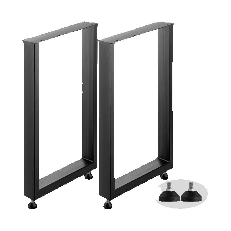 SucceBuy 2 Pezzi Gambe da Tavolo in Acciaio 2204LBS / 1000KG Carico Forma Quadrata con Fori Preforati per Uso Domestico Commerciale Bar Hotel