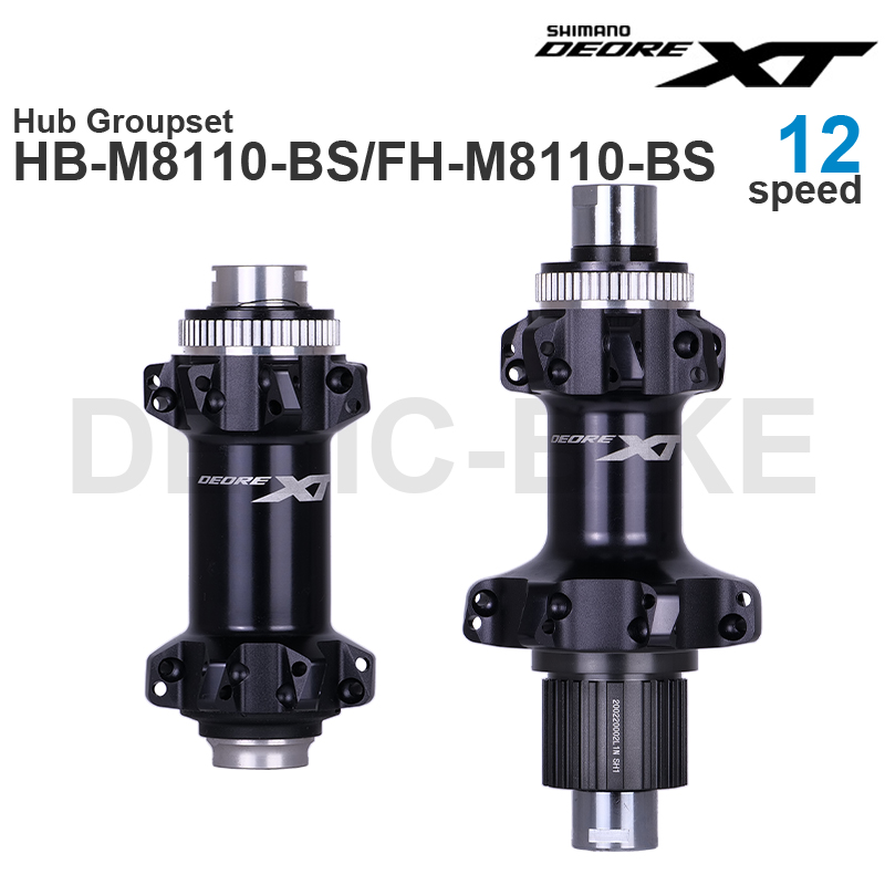 Cubo Shimano-Deore XT M8110 Cubo dianteiro e traseiro, HB-M8110, HB-M8110-B, FH-M8110, FH-M8110-B, FH-M8110-BS, E-THRU, Axle12-Speed