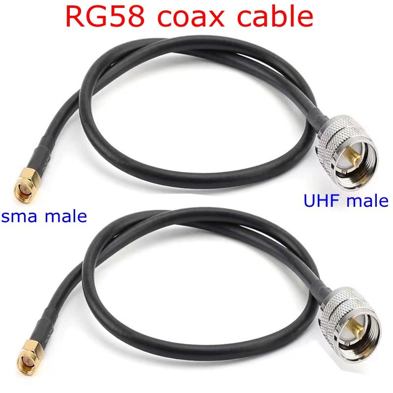 Rg58 coax kabel sl16 uhf pl259 mannelijke naar sma mannelijke connector PL-259 mannelijke naar sma mannelijke krimp voor rg58 pigtail antennes nm 50cm/1m/2m/5m