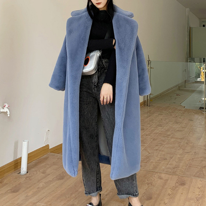 Abrigo cálido de piel sintética para mujer, abrigo largo grueso con capucha de terciopelo, 3XL, invierno, novedad de 2023