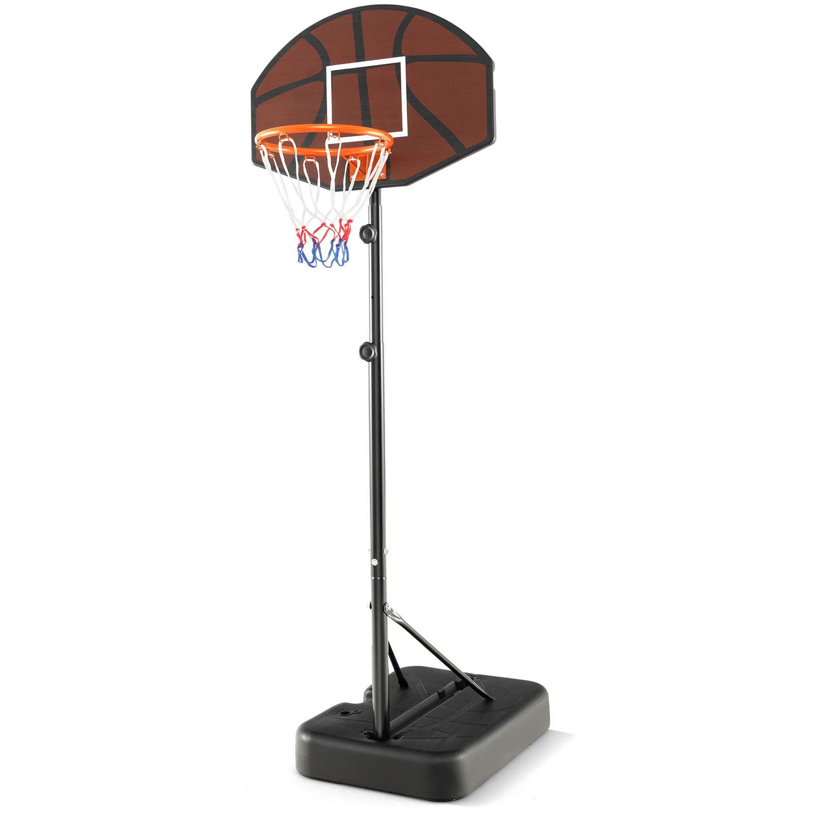 Dortala Outdoor Basketbalring, In Hoogte Verstelbare Draagbare Basketbalhaak Met 20l Stabiele Basis