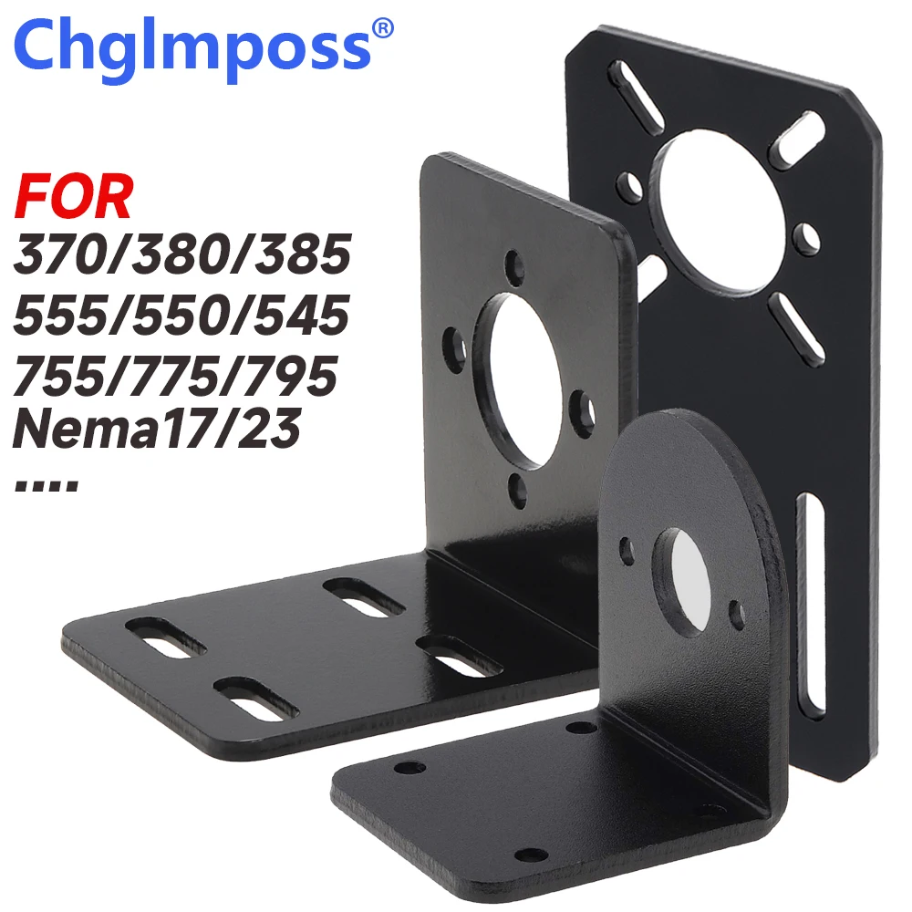 Soporte de montaje de Motor CC, soporte de montaje de fijación en forma de L, soporte de placa recta para paso a paso 550/775/895/365 28/35/42 Nema17/23
