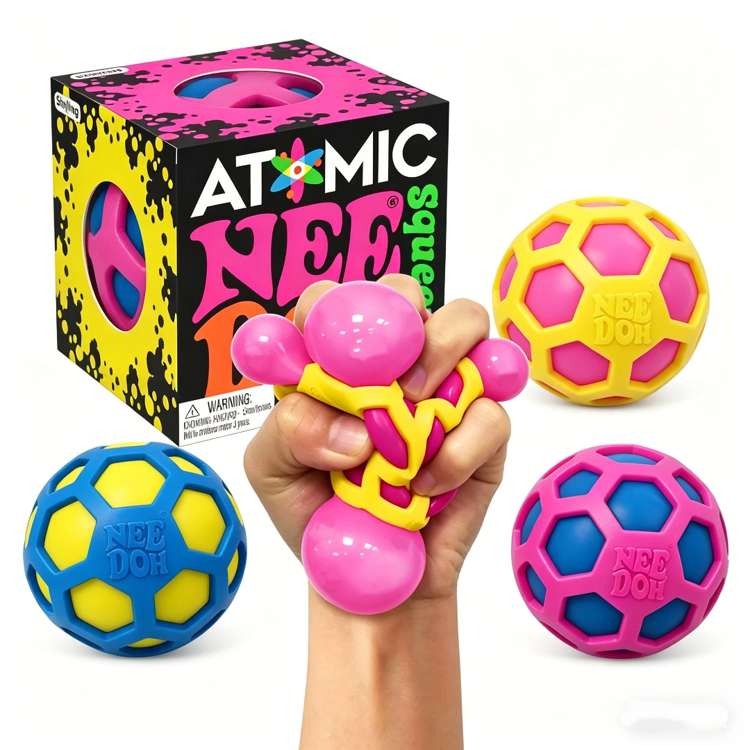 Schylling Needoh Atomic Stress Relief Ball squishies toy blind box, regalo per feste per adulti, giocattolo antistress, fidget toy
