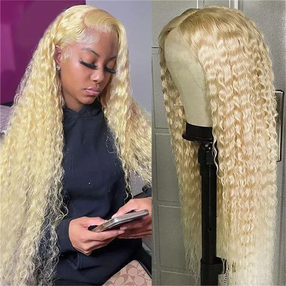 Wig Frontal 613 Loose Deep Wave Wig 13x6 HD Water Wave renda depan Wig 30 40 inci madu pirang 13x4 Wig rambut manusia keriting depan renda