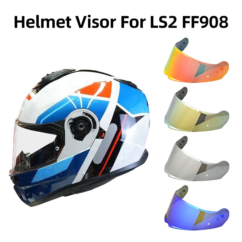 Viseira para ls2 ff908 strobe ii capacete de rosto inteiro substituição lente escudo pára-brisa anti-uv capacetes moto acessórios anti nevoeiro