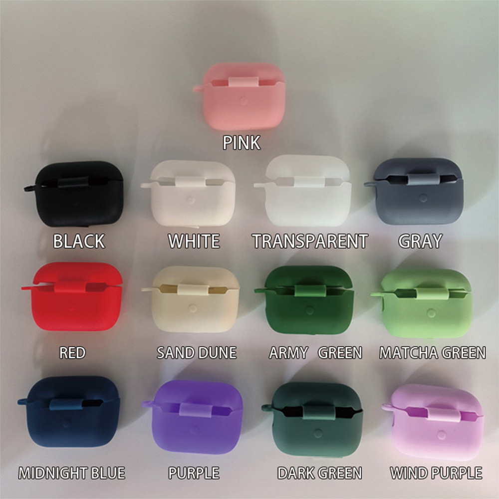 Para airpods pro caso protetor de silicone nova cor sólida apple fone de ouvido bluetooth caso macio capa protetora