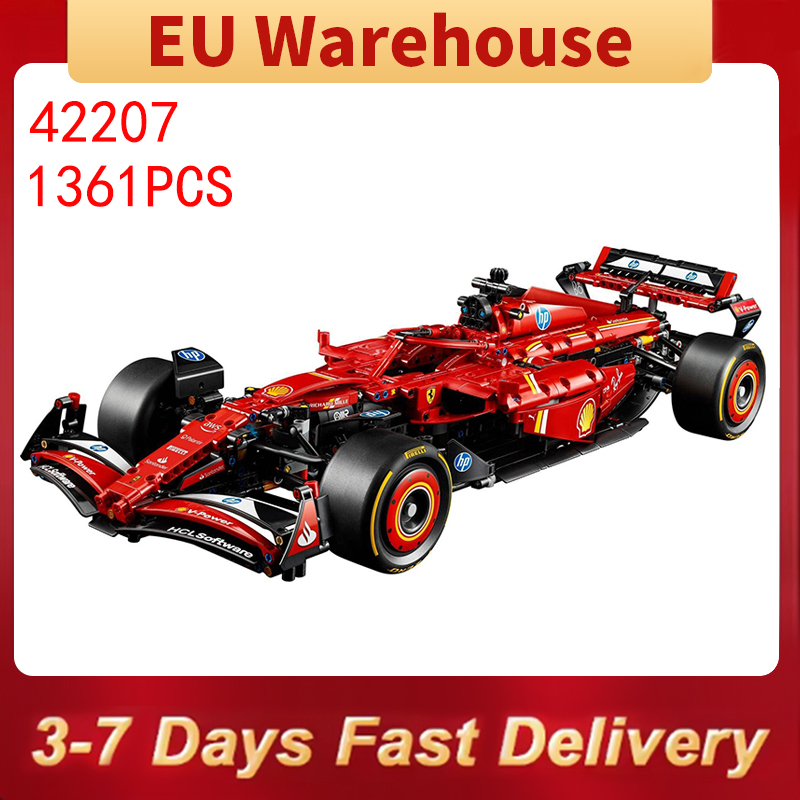 1361 piezas SF-24 juego de bloques de construcción de automóviles de carreras deportivas rojas Super Car ladrillos juguetes para adultos niños regalos compatibles con Set 42207