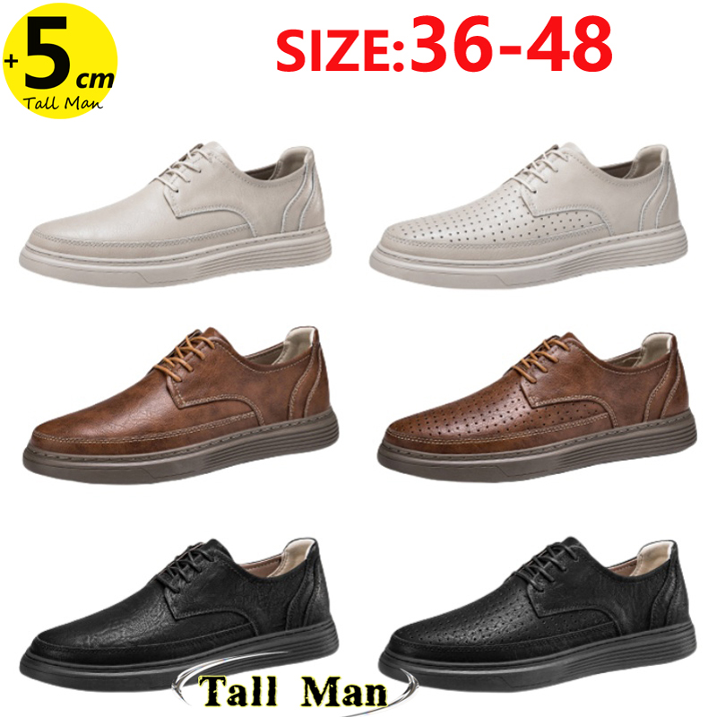 Sepatu Chunky Sepatu Lift Lift Pria Sol Dalam Penambah Tinggi 5Cm Ukuran Besar 36-48