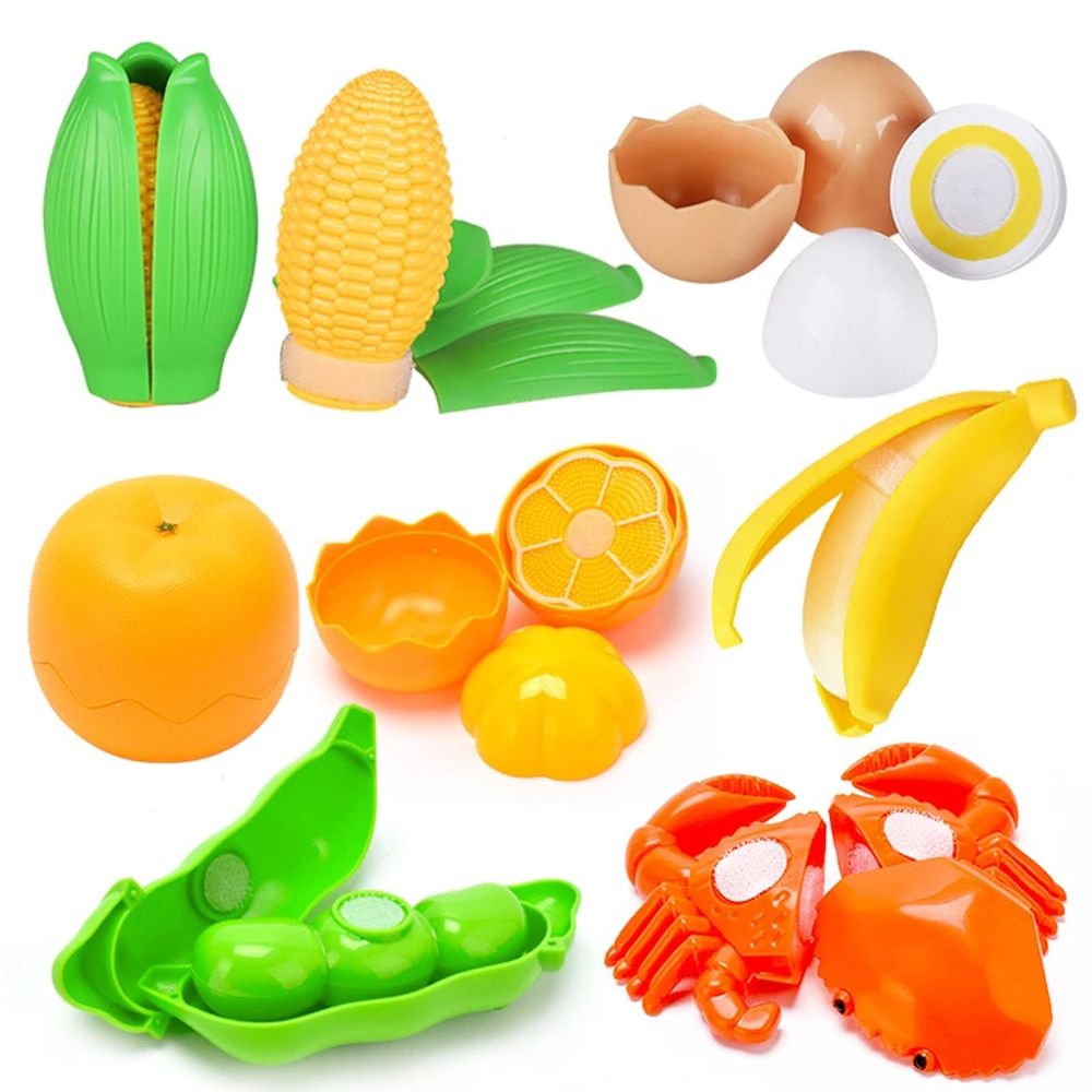 子供のためのシミュレーションキッチンのおもちゃ,果物,野菜の切断,調理面,教育ゲーム,モンテッソーリ