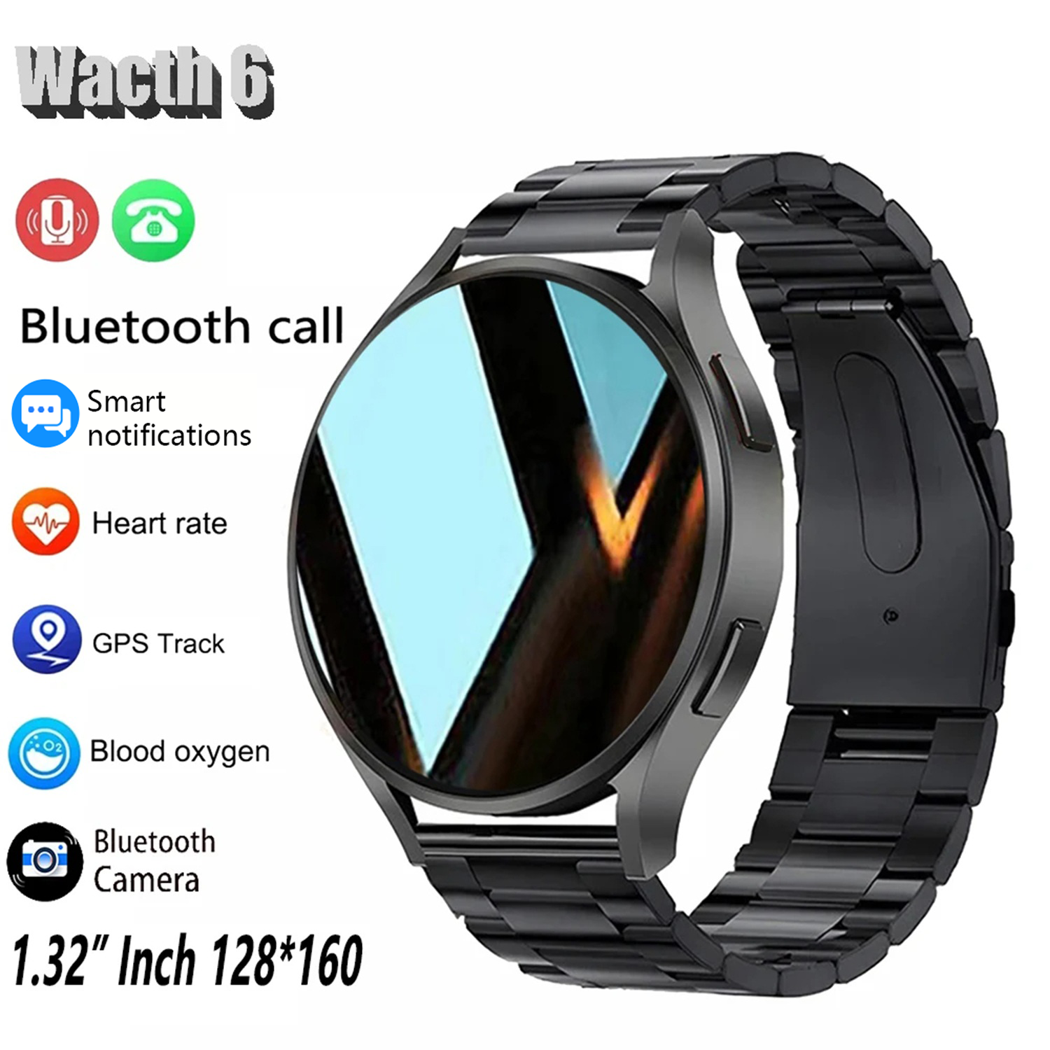 LAXASFIT 2025 Novo Relógio Inteligente 6 Chamada Bluetooth Esportes Monitoramento de Saúde Homens Mulheres Relógio Inteligente Presente Para Android IOS