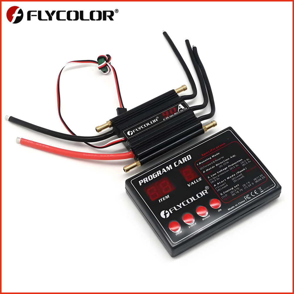 Flycolor 50A 70A 90A 120A 150A 2-6S Waterdichte borstelloze ESC-snelheidsregelaar 5,5 V / 5A BEC