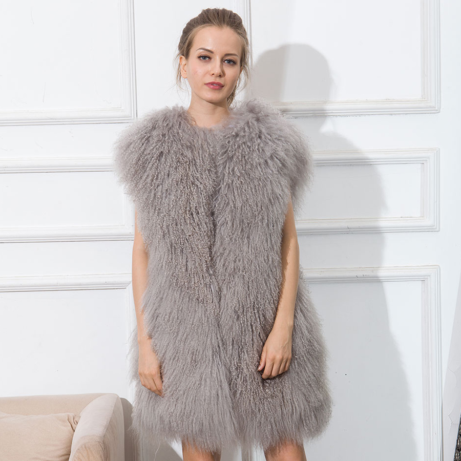 Damen Lammfell Weste echte Schaffell Weste Mongolei Schafspelz Westen weibliche Winterkleid ung Mode Neuankömmlinge
